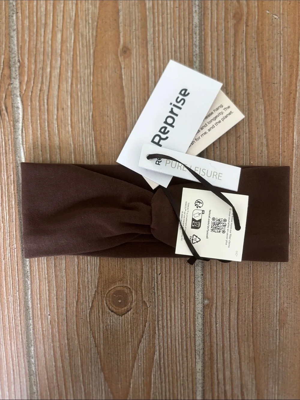 Reprise Pure Leisure Set of Two Brown and Black Knotted Headband